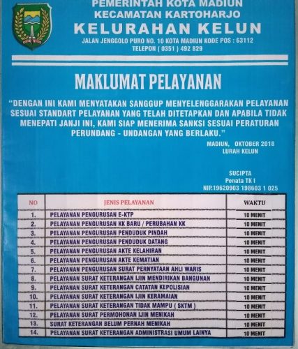 MAKLUMAT PELAYANAN